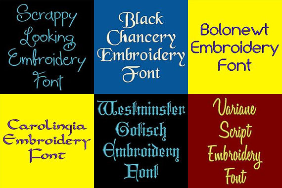 Machine Embroidery Fonts 20 VP3 Font Bundle Volume 2