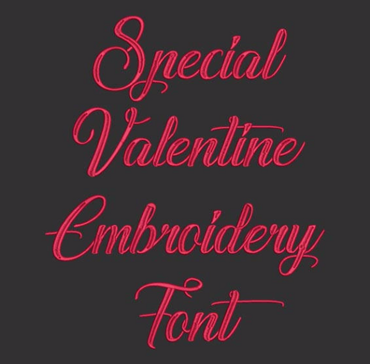 Happy Valentines Day Fancy Script Filled Machine Embroidery Design  Digitized Pattern