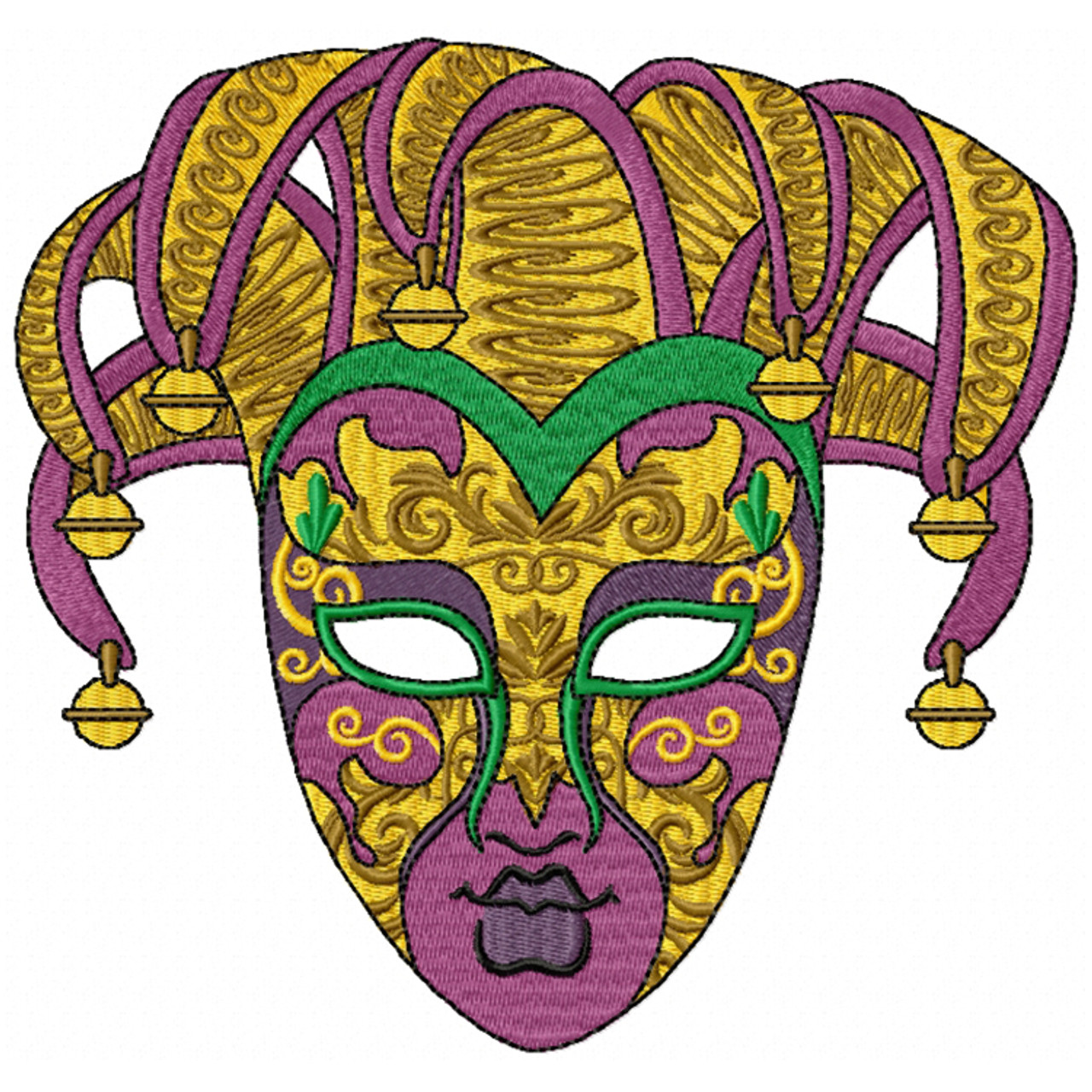 Mardi Gras Feather Mask Embroidery Design - Sewing Divine