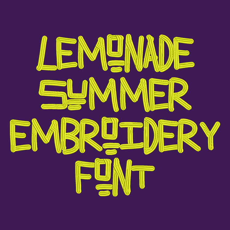 Machine Embroidery Font Lemonade Summer Font BX Format