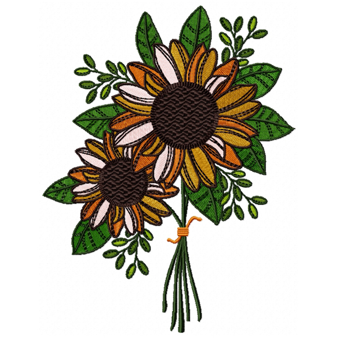 Machine Embroidery Design Detailed Sunflower 04 Collection