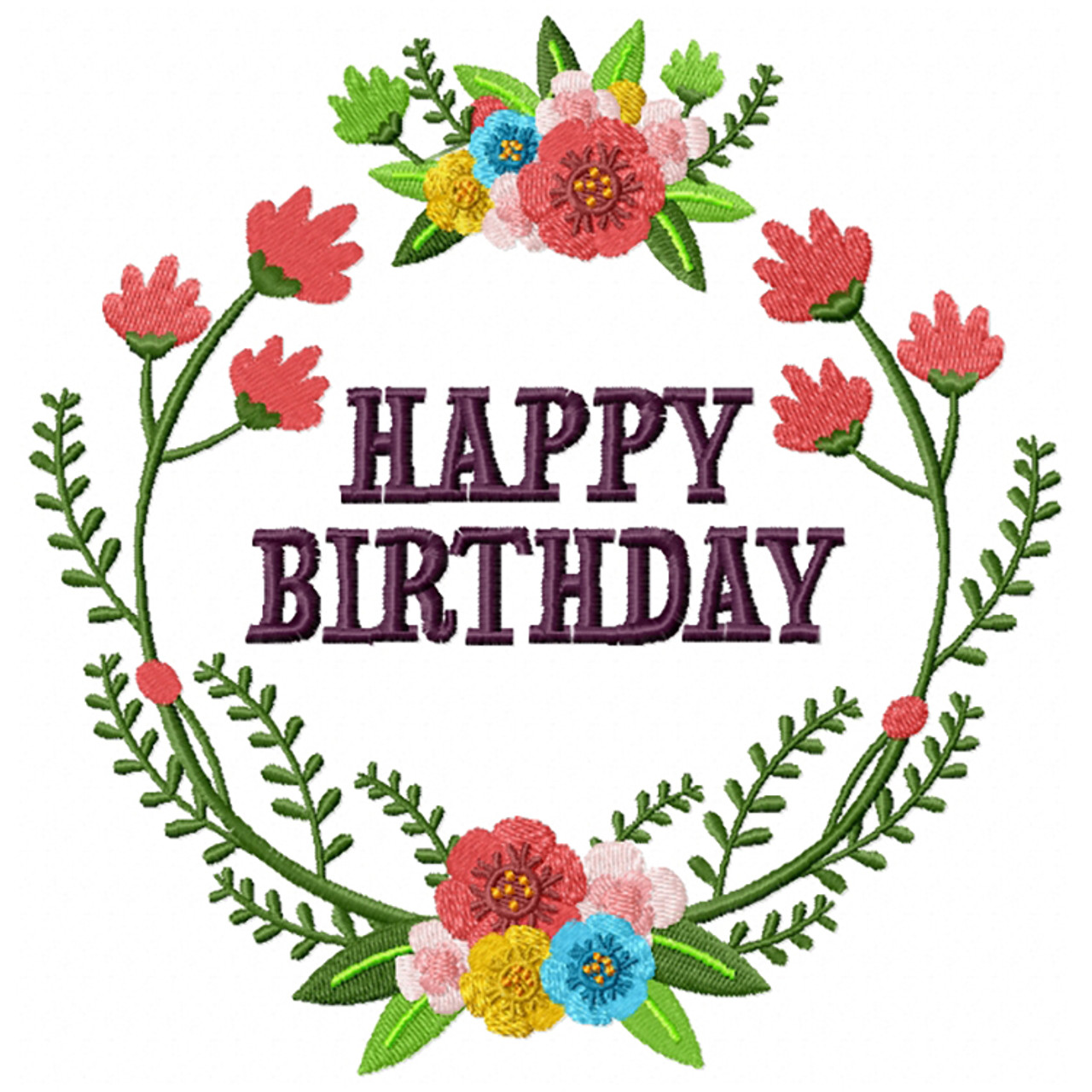 Happy Birthday #06 Machine Embroidery Design