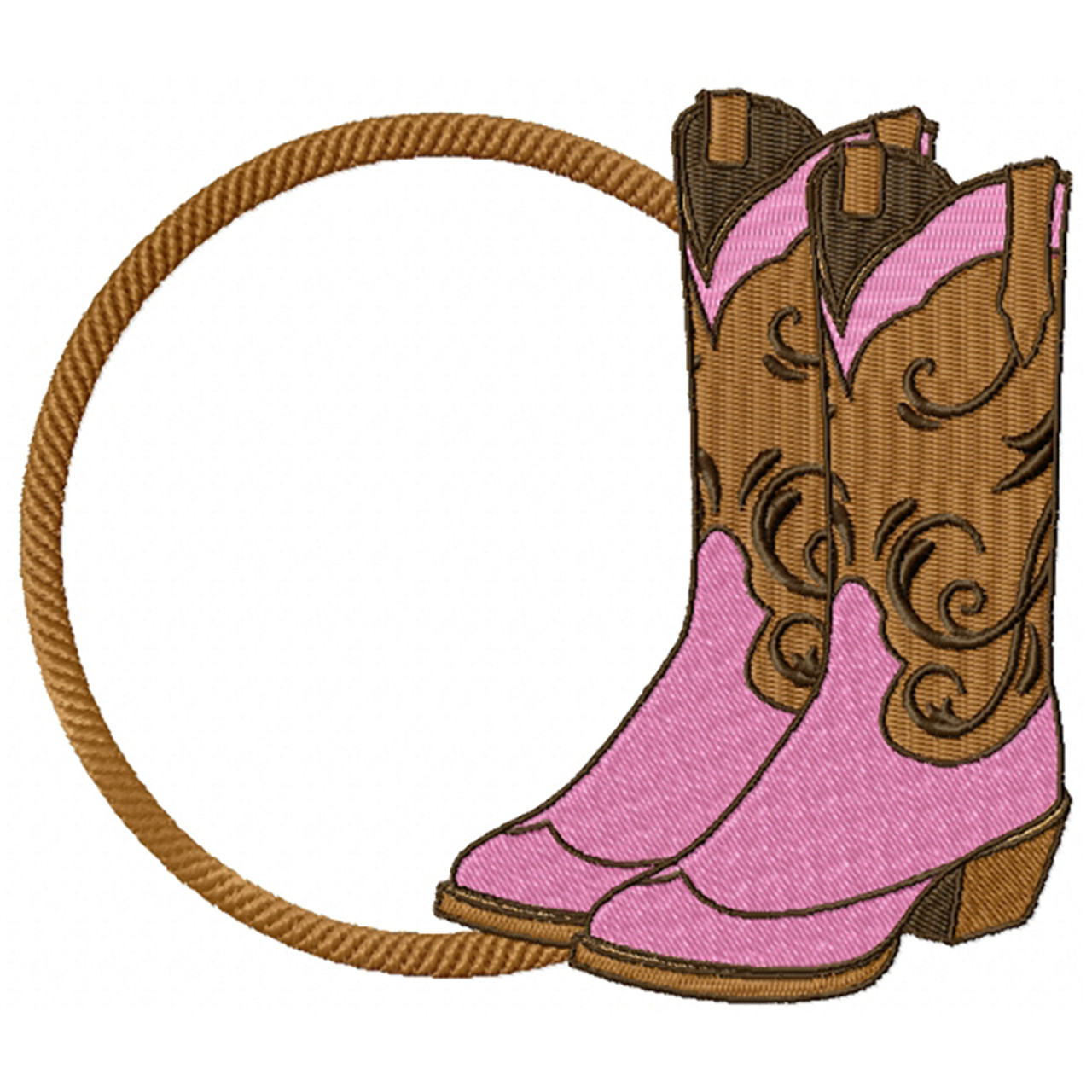 Machine Embroidery Design Cowgirl Monogram 02 Collection 8825