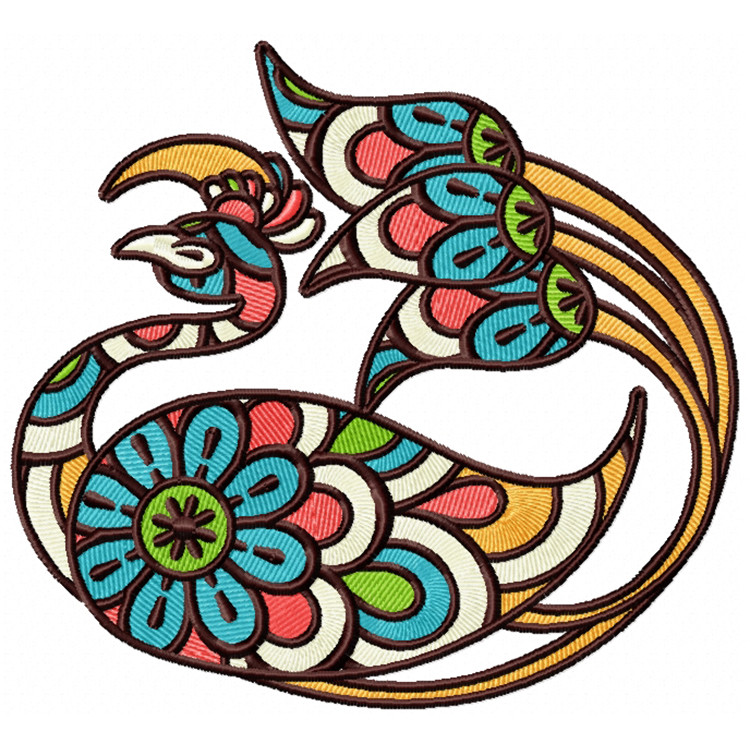 Machine Embroidery Design Peacock 03 Collection