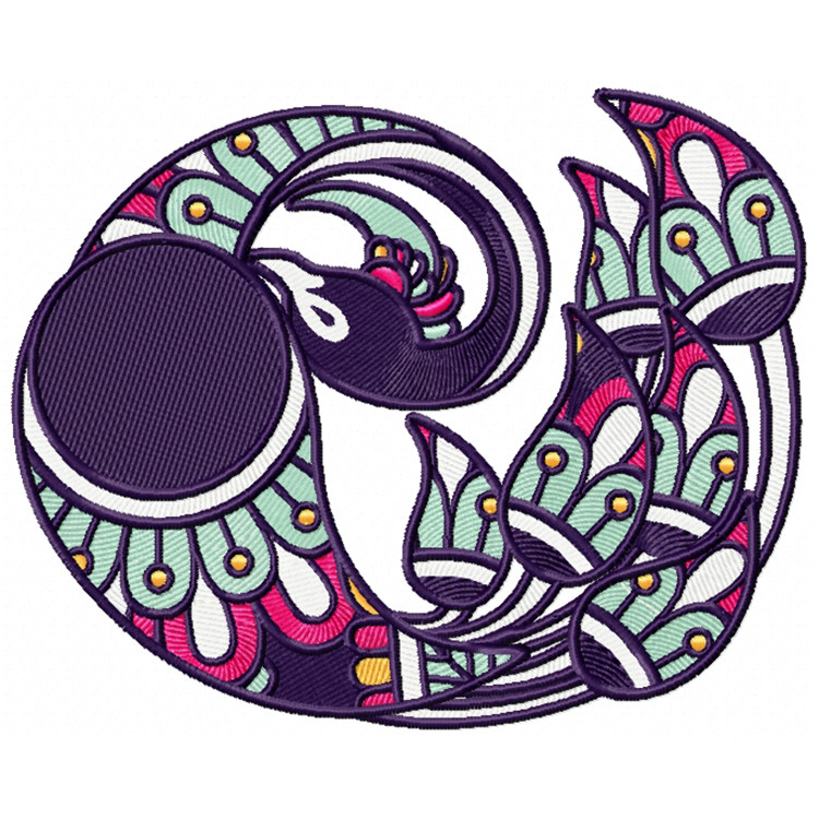 Machine Embroidery Design Peacock 04 Collection