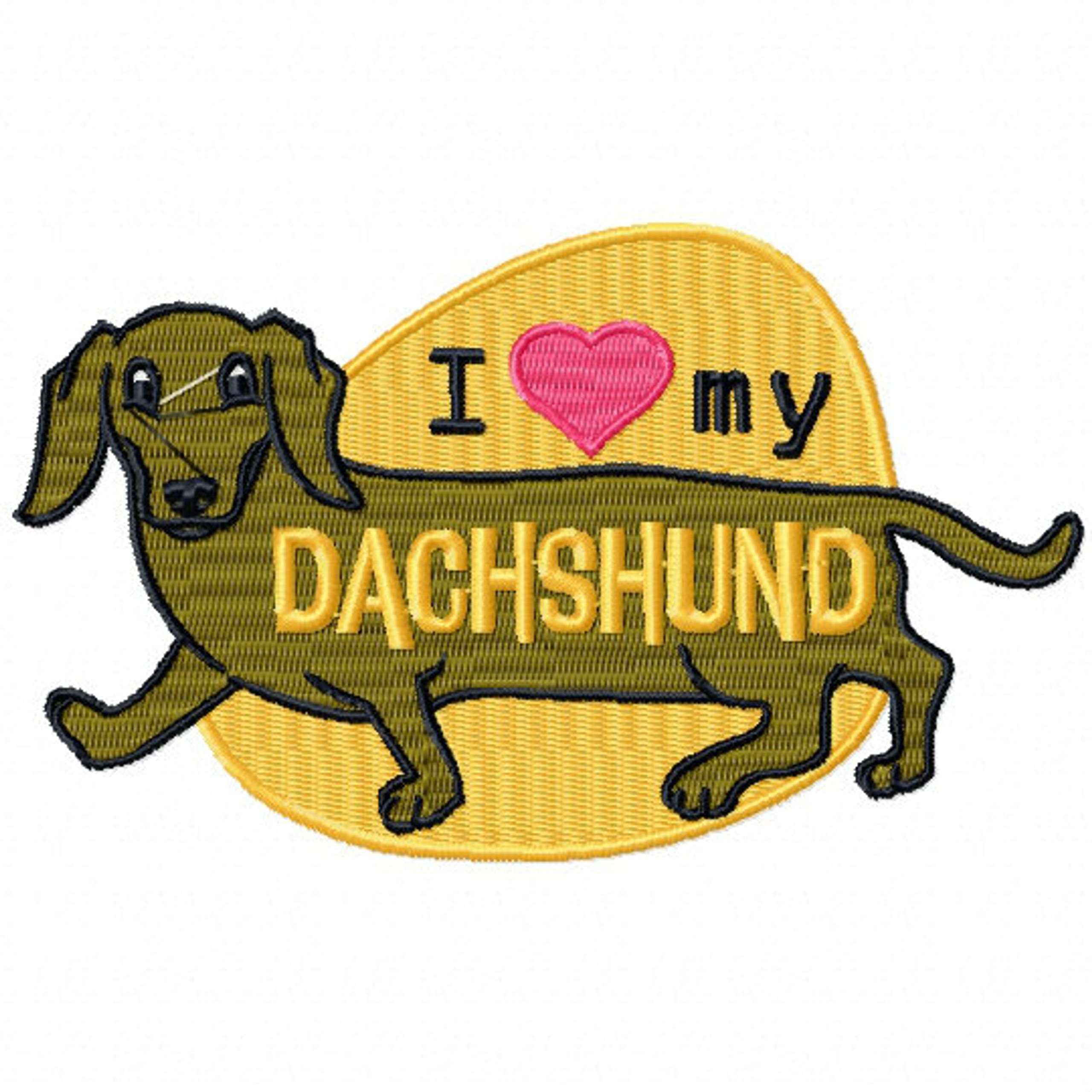 Machine Embroidery Designs Dachshund Collection of 5