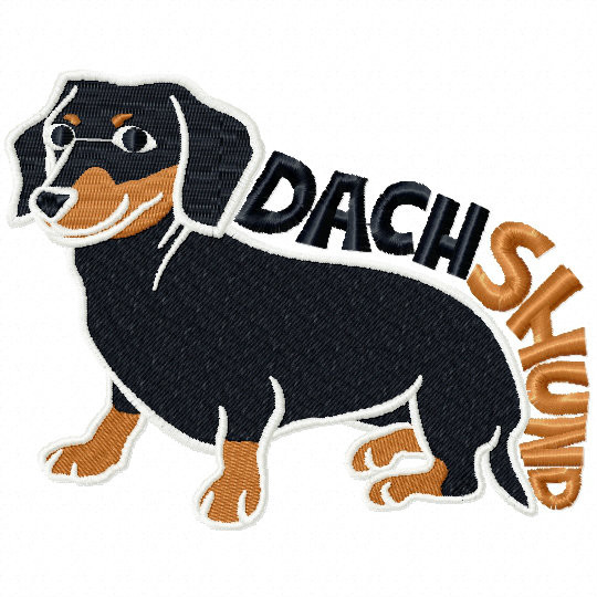 Machine Embroidery Design Dachshund Collection 05