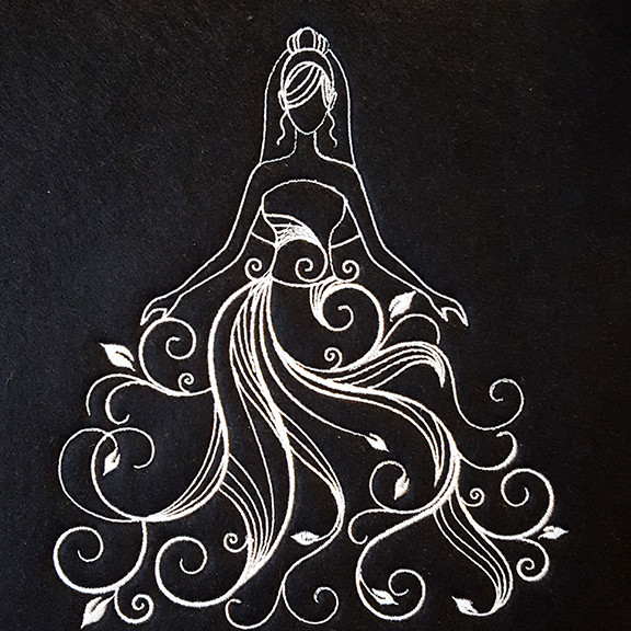 Machine Embroidery Design Wedding Dress Collection 03