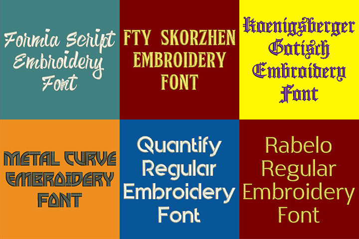 20 Full BX Machine Embroidery Fonts Collection 02