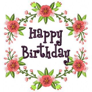 Machine Embroidery Design - Happy Birthday #03 Collection