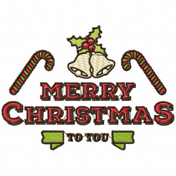 Merry Christmas To You - Christmas Labels #04 Machine Embroidery Design