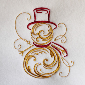 Abstract Snowman - Abstract Christmas #06 Machine Embroidery Design