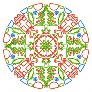 Christmas Mandala #02 Machine Embroidery Design