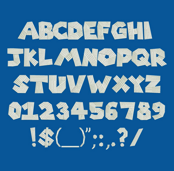 Plumber Hero Machine Embroidery Font - Now Includes BX Format!