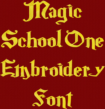 Magic School One Machine Embroidery Font Product Pic