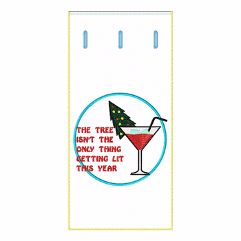 ITH Christmas Humor Wine Bag 09 - In The Hoop Machine Embroidery Design