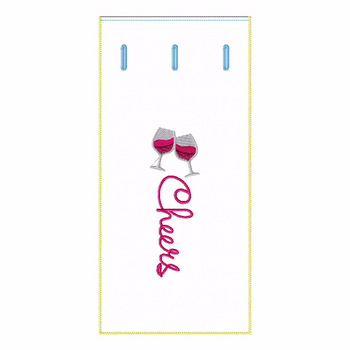 ITH Wine Bag Cheers - In The Hoop Machine Embroidery Design