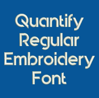 Super Sleek - Quantify Regular Embroidery Font Now Includes BX Format