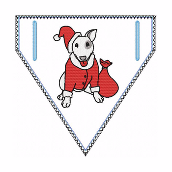 Doggie Bandana Santa Dog 01 - In The Hoop Machine Embroidery Design