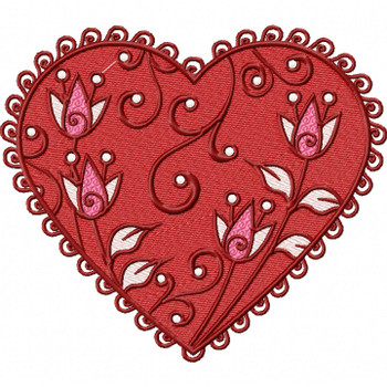 Valentines Hearts Collection #03 Machine Embroidery Design