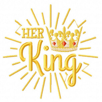 Her King - His & Hers Collection #10 Machine Embroidery Design