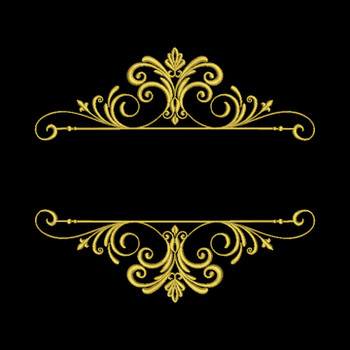 Machine Embroidery Monogram - Elegant Split Monogram #03 Machine Embroidery Monogram - Elegant Split Monogram #03