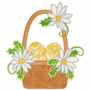 Easter Golden Eggs in the Basket - Easter Egg Collection #06 Machine Embroidery Design