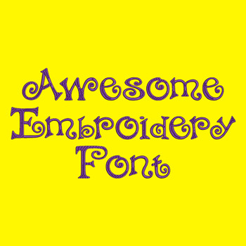 Machine Embroidery Font - Awesome Font