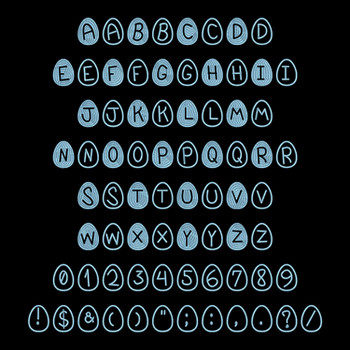 Machine Embroidery Font - Easter Font Machine Embroidery Font - Easter Font