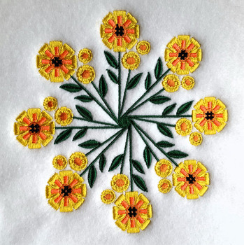 Sunflower - Circle of Flowers Collection #04 Machine Embroidery Design