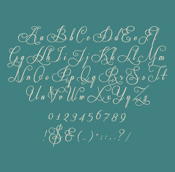 Beautiful Cursive Script - Respective Regular Machine Embroidery Font Now Includes BX Format! Beautiful Cursive Script - Respective Regular Machine Embroidery Font Now Includes BX Format!