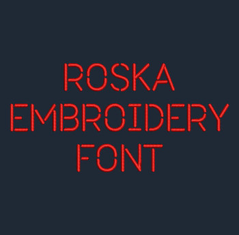 Stencil - Roska Regular Machine Embroidery Font Now Includes BX Format!