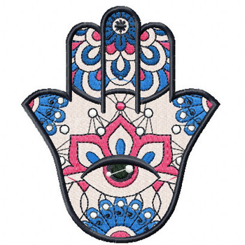 Hamsa Floral #01 Machine Embroidery Design