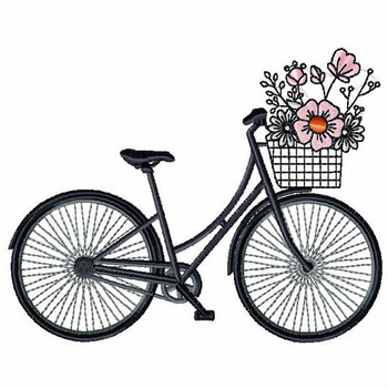 Antique City Bicycle - Antique Collection #2 Machine Embroidery Design