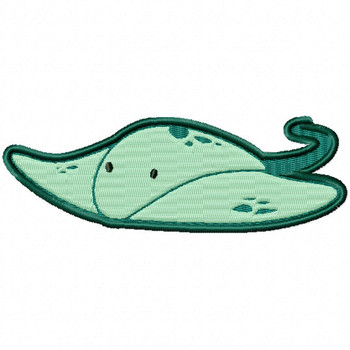 Sting Ray - Under The Sea Collection #10 Stitched and Applique Machine Embroidery Design