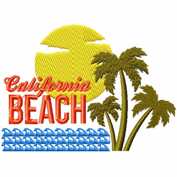 California Beach - City Collection #05 Machine Embroidery Design