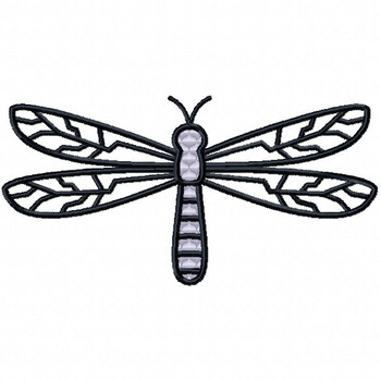 Dragonfly - Insect Collection #05 Stitched and Applique Machine Embroidery Design