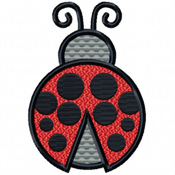 Ladybug - Insect Collection #07 Stitched and Applique Machine Embroidery Design