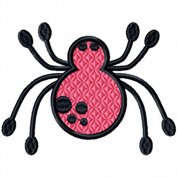 Pink Spider - Insect Collection #11 Stitched and Applique Machine Embroidery Design