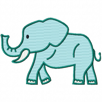 Wild Elephant - Safari Animals #03 Machine Embroidery Design