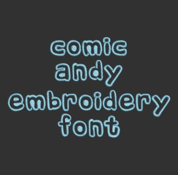 Buzz Story - Comic Andy Machine Embroidery Font