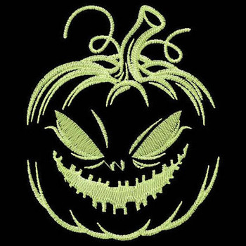 Jack-O-Lantern - Glow in the Dark Halloween #01 Machine Embroidery Design