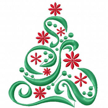 Christmas Tree #01 Machine Embroidery Design