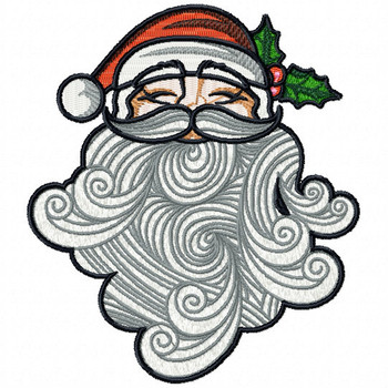 Santa's Beard #02 Machine Embroidery Design