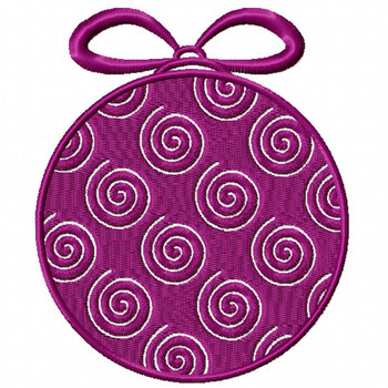 Violet Spiral Ornament - Christmas Ornaments #03 Machine Embroidery Design