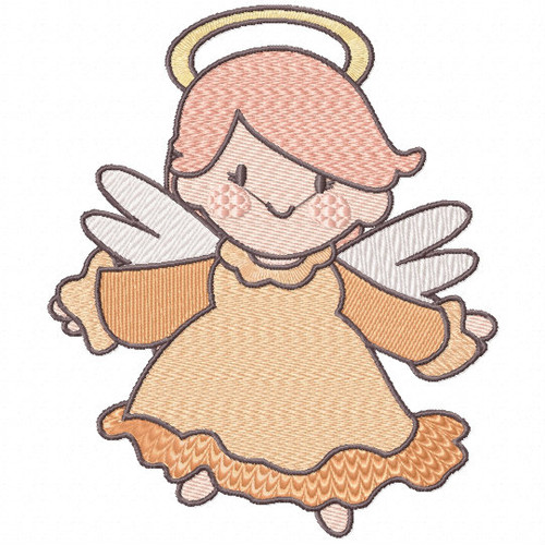 Flying Angel - Cute Angels #03 Machine Embroidery Design