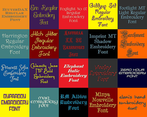20 PES Font Bundle - Volume 4 - 20 Machine Embroidery Fonts