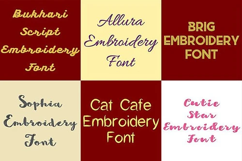 20 VP3 Font Bundle - Volume 1 - 20 Husqvarna Viking Machine Embroidery Fonts
