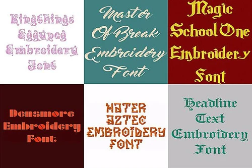 20 VP3 Font Bundle - Volume 1 - 20 Husqvarna Viking Machine Embroidery Fonts