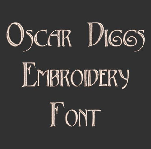 Oscar Diggs Machine Embroidery Font Now Includes BX Format